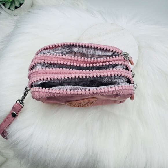 Cotton Candy Pink Small Wallet or Cosmetic Wristlet - Picture 2 of 5